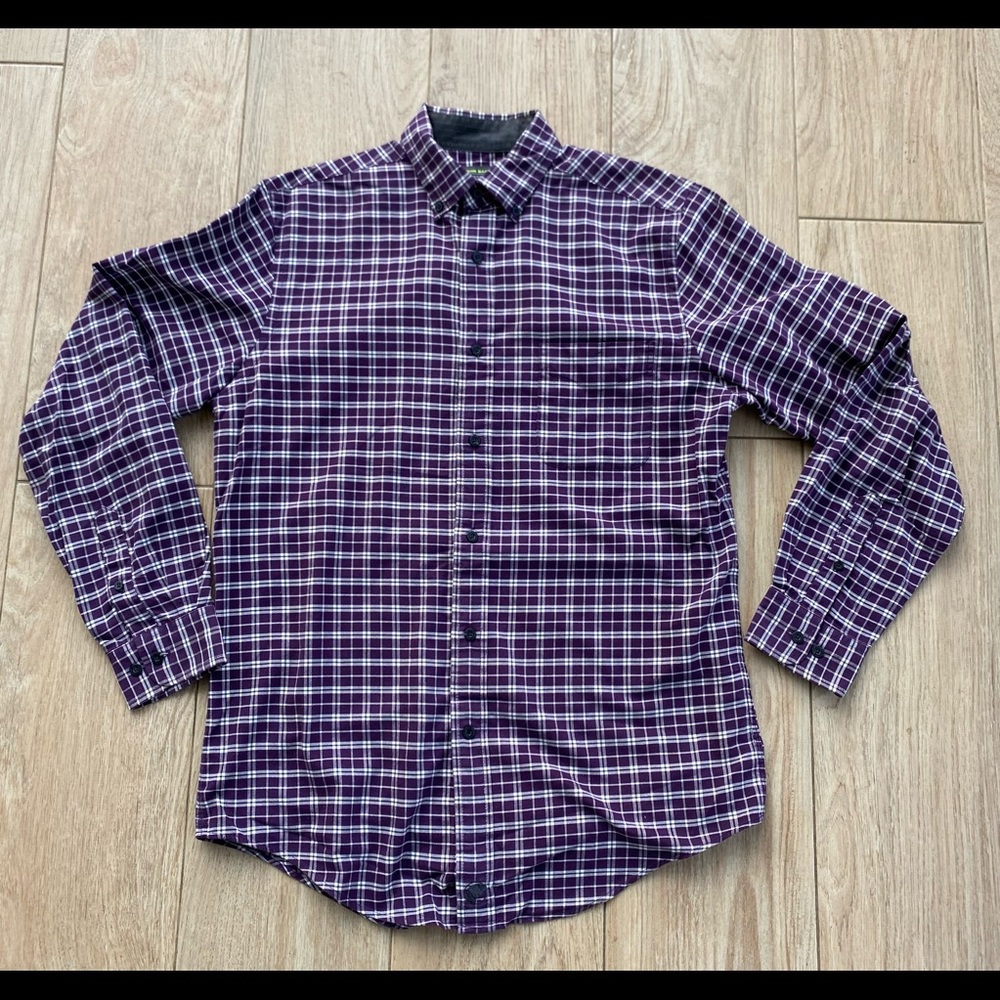 John Bartlett Consensus Cotton Long Sleeve Plaid Button Down Shirt Sz S. - Picture 2 of 4